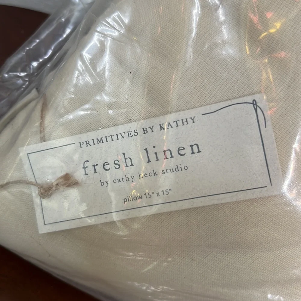 Primitives By Kathy Floral Embroidered Love Lives Here Pillow